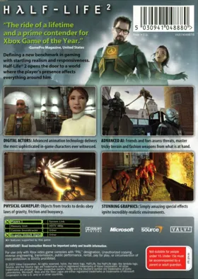 Half-Life 2 (USA) box cover back